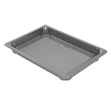 Recipiente Sushi Plstico rPET Prateado 307ml 185x129x20mm 352 un