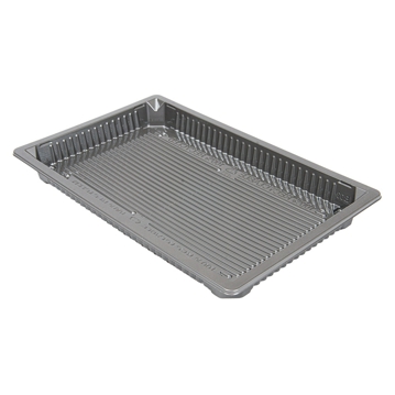 Recipiente Sushi Plstico rPET Prateado 376ml 215x135x20mm 156 un