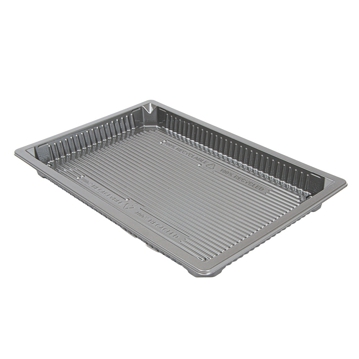 Recipiente Sushi Plstico rPET Prateado 442ml 229x155x21mm 140 un