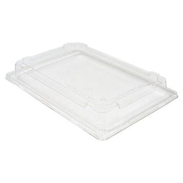 Tampa de Plstico rPET Transparente 233x158x30mm para Recipiente Sushi 70 un