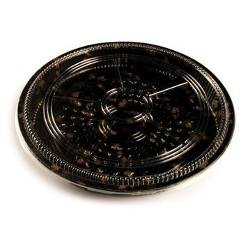 Recipiente Plstico Preto + Tampa para Sushi 380x47mm 4x30 un