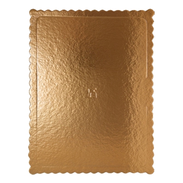 Disco Rectangular em Carto Metalizado a Ouro 300x400mm 50un