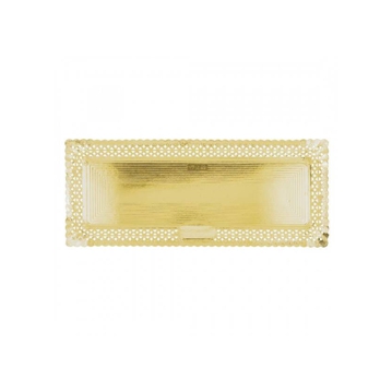 Travessa Naperon Aries em Carto Dourado para Pastelaria 150x310mm 100un