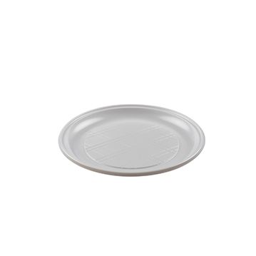 Prato em PLA branco raso 210x21mm 600un