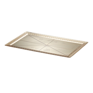 Bandeja de Plstico PS Dourada 145x350mm 120 un