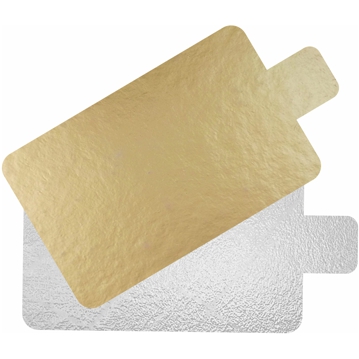 Disco em Carto Metalizado Dourado/Prateado Formato Rectangular com Pestana 100 un