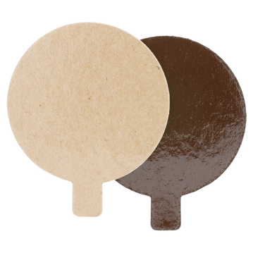 Disco de Carto Dupla Face Chocolate/Pralin com Pega 80mm 200 un