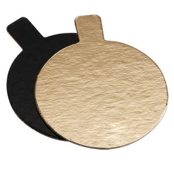 Disco de Carto Dupla Face Ouro/Preto com Pega 80mm 250 un