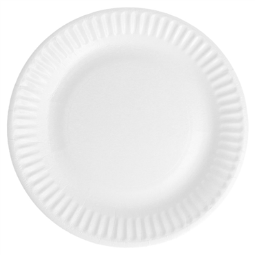 Prato de Cartolina Redondo Relevo Branco Bio-Lacado 150mm 20x50 un