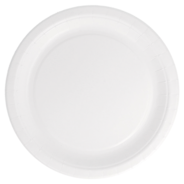 Prato de Cartolina Redondo Branco Bio-Lacado 220mm 8x50 un