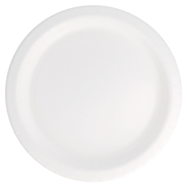 Prato de Cartolina Redondo Branco Bio-Lacado 260mm 14x20 un