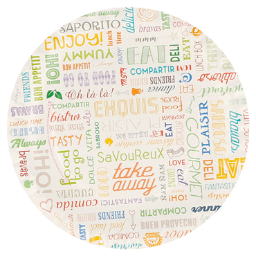 Prato de Cartolina Branco Parole 180mm 8x100 un