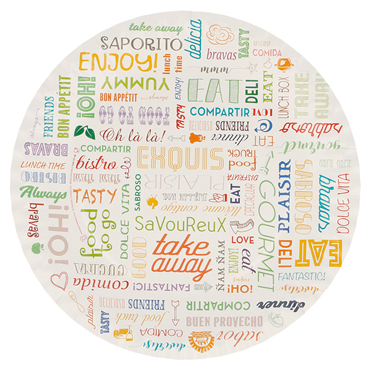 Prato de Cartolina Branco Parole 230mm 8x100 un