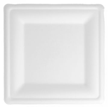 Prato Celulose de Cana de Acar Branco 200x200x15mm 10x50 un