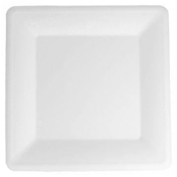 Prato Celulose de Cana de Acar Branco 262x262x19mm 6x50 un