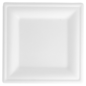 Prato Celulose de Cana de Acar Branco 160x160x10mm 20x50 un