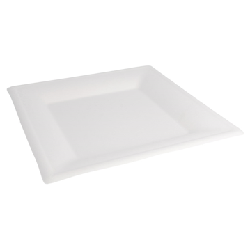 Prato Celulose de Cana de Acar Branco 262x262x14mm 10x50 un