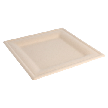 Prato Celulose de Cana de Acar Natural 200x200x10mm 10x50 un