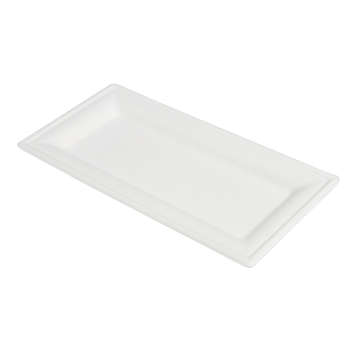 Prato rectangular em Cana de Acar 260x130mm 10x50un