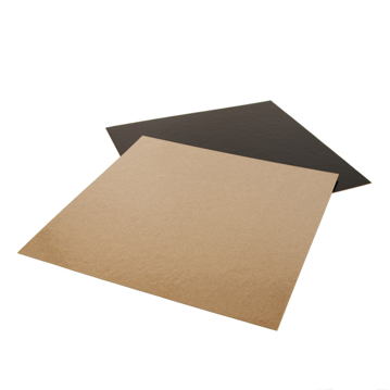 Disco Quadrado em Carto Chocolate / Pralin 220x220mm 100 un