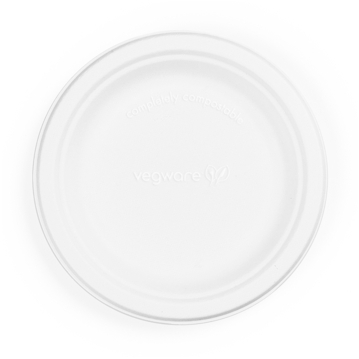 Prato Celulose de Cana de Acar Branco 155x19mm Vegware 8x125 un