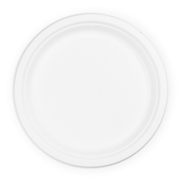 Prato Celulose de Cana de Acar Branco 255x19mm Vegware 10x50 un