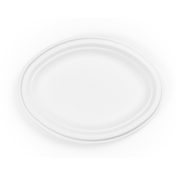 Prato Celulose de Cana de Acar Branco 255x23mm Vegware 10x50 un