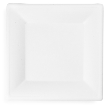 Prato Celulose de Cana de Acar Branco 260x260x20mm Vegware 10x50 un