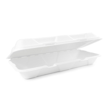 Contentor Rectangular em Bagao Branco 310x145x60mm 42g Vegware 2x125un