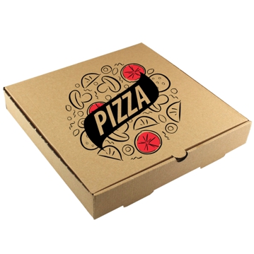 Caixa de Pizza Kraft/Kraft com Impresso Standard 240x240x40mm 100 un