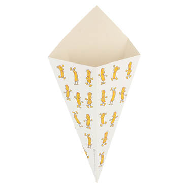 Cone em Cartolina para Fritos 250g Chips Caixa 1200