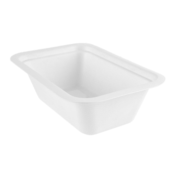 Bandeja em Bagao Branco 650ml 22oz 190x130x60mm 21g Vegware 12x50un