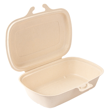 Contentor Rectangular em Cana de Acar Natural 224x140x60mm 1000ml 8x50un