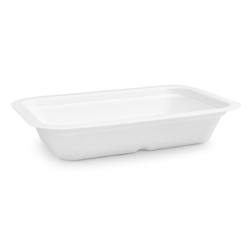 Bandeja em Bagao Branco 360ml 12oz 190x130x35mm 15g Vegware 12x50un