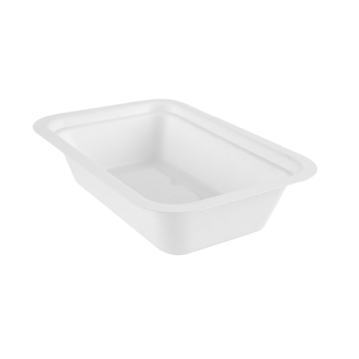 Bandeja em Bagao Branco 500ml 16oz 190x130x45mm 19g Vegware 12x50un