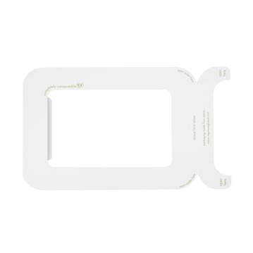 Tampa com Janela em carto+PLA Branco 212x153x2mm Vegware 600 un