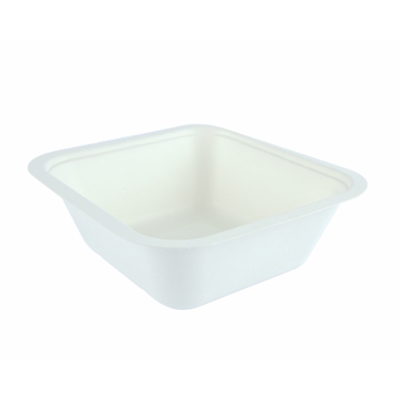 Bandeja em Bagao Branco 1000ml 32oz 195x180x65mm 25g Vegware 12x50un