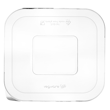Tampa em PLA transparente 199x185x25mm Vegware 12x50 un