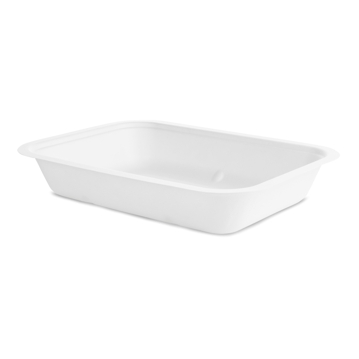 Bandeja em Bagao Branco 1200ml 42oz 250x180x43mm 26g Vegware 12x50un