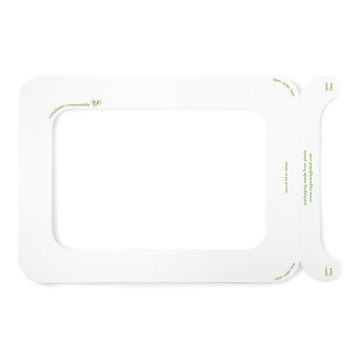 Tampa com Janela em carto+PLA Branco 271x200x2mm Vegware 600 un