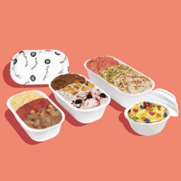 Caixa para Take-away de Gelado Unigel 1000g 1500ml 100 un