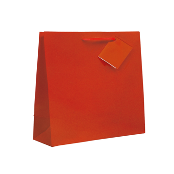 Saco Papel Boutique Vermelho com Asa Cordo 120+70x160mm 100un