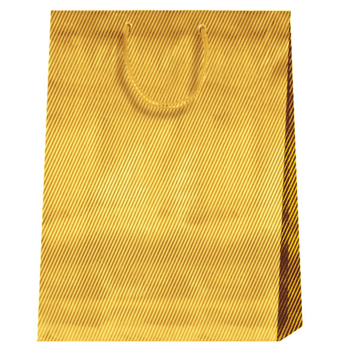 Saco Papel Boutique Dourado com Asa Cordo 264+136x327mm 10un