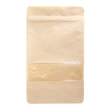 Saco de Papel + PET + CPP Auto-Fecho Kraft Natural 130+35x225mm 10x50 un
