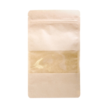 Saco de Papel + PET + CPP Auto-Fecho Kraft Natural 160+40x270mm 10x50 un