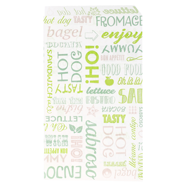 Saqueta Papel Aberta em 2 Lados Antigordura 130x220mm Crepes / Tacos - Parole 500 un