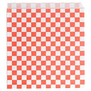 Saqueta Papel Aberta em 2 Lados 170x180mm Burger / Pizza - Fitipaldi Vermelho 500 un