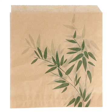 Saqueta Papel Aberta em 2 Lados 170x180mm Burger / Pizza - Feel Green 500 un