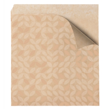 Saqueta Papel Aberta em 2 Lados Antigordura 130x140mm Burger - Leaf Pfas Free 1000 un