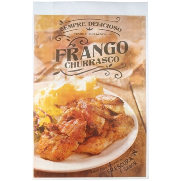 Saco Papel + PP para Frango Impresso Genrica 200+80x360mm 40g+20g 500 un